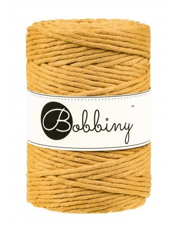 Bobbiny MACRAME CORDS 5MM Mustard | Knitting yarn shop / dzijas veikals
