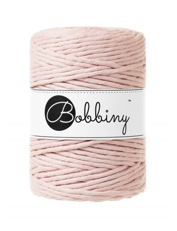 Bobbiny MACRAME CORDS 5MM Pastel Pink | Knitting yarn shop / dzijas veikals