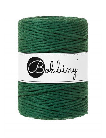 Bobbiny MACRAME CORDS 5MM Pine Green | Knitting yarn shop / dzijas veikals