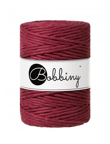 Bobbiny MACRAME CORDS 5MM Wine Red | Knitting yarn shop / dzijas veikals