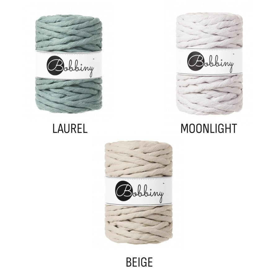 Bobbiny MACRAME CORDS 9MM Beige | Knitting yarn shop / dzijas veikals