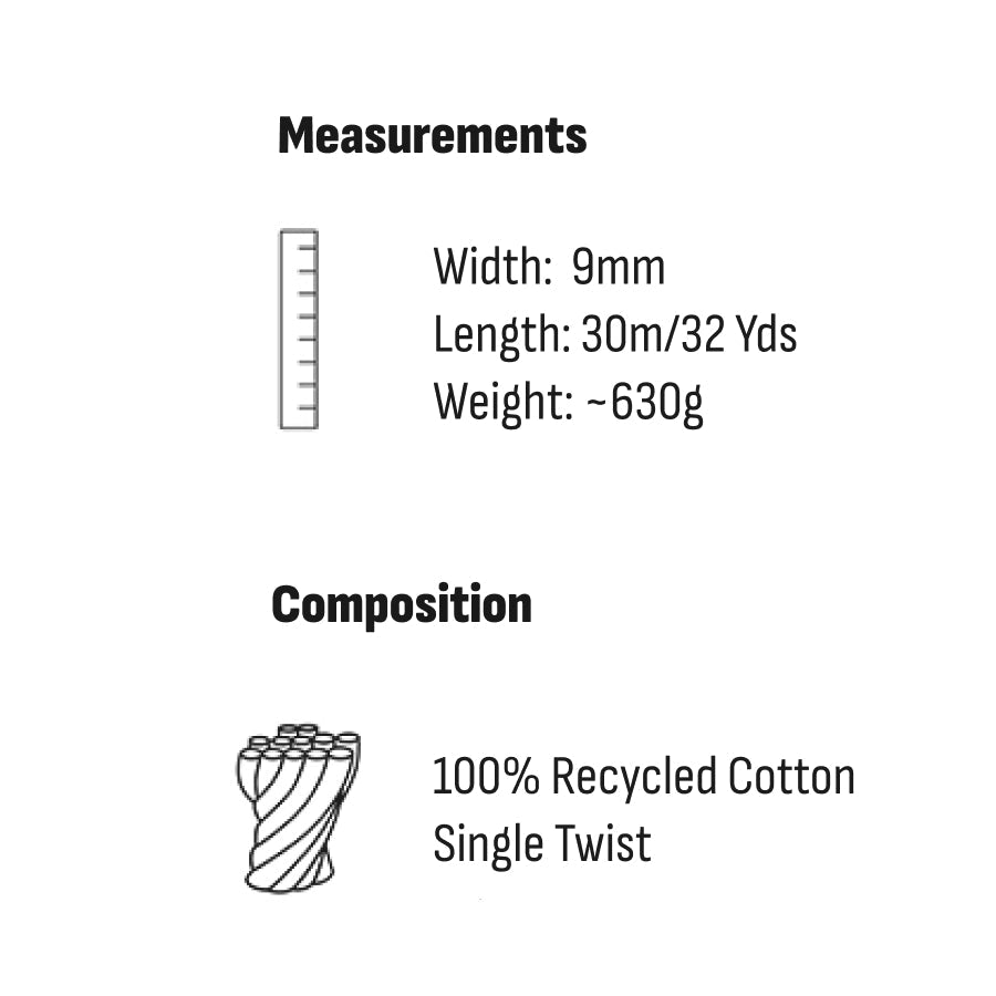 Bobbiny MACRAME CORDS 9MM Beige | Knitting yarn shop / dzijas veikals