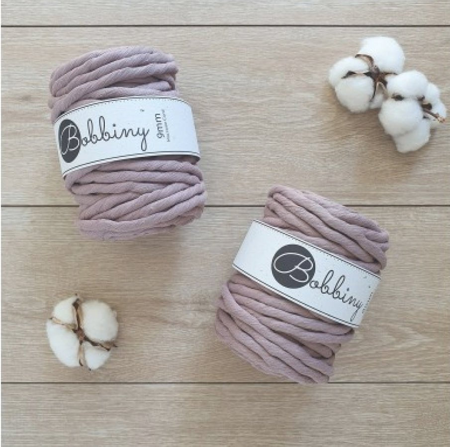 Bobbiny MACRAME CORDS 9MM Beige | Knitting yarn shop / dzijas veikals