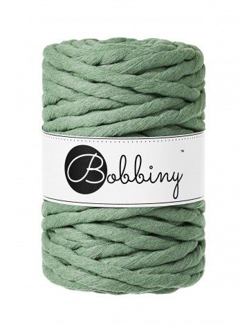 Bobbiny MACRAME CORDS 9MM Eucalyptus Green | Knitting yarn shop / dzijas veikals