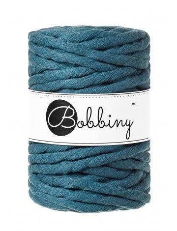 Bobbiny MACRAME CORDS 9MM Peacock Blue | Knitting yarn shop / dzijas veikals