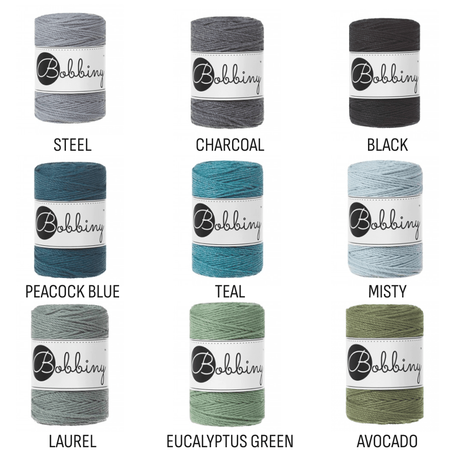 Bobbiny MACRAME ROPES 3PLY 1,5MM Aloe Baby | Knitting yarn shop / dzijas veikals