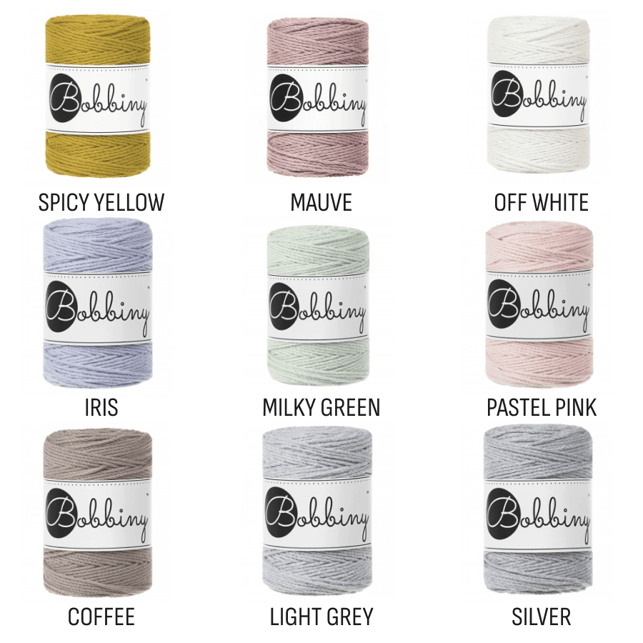 Bobbiny MACRAME ROPES 3PLY 1,5MM Aloe Baby | Knitting yarn shop / dzijas veikals