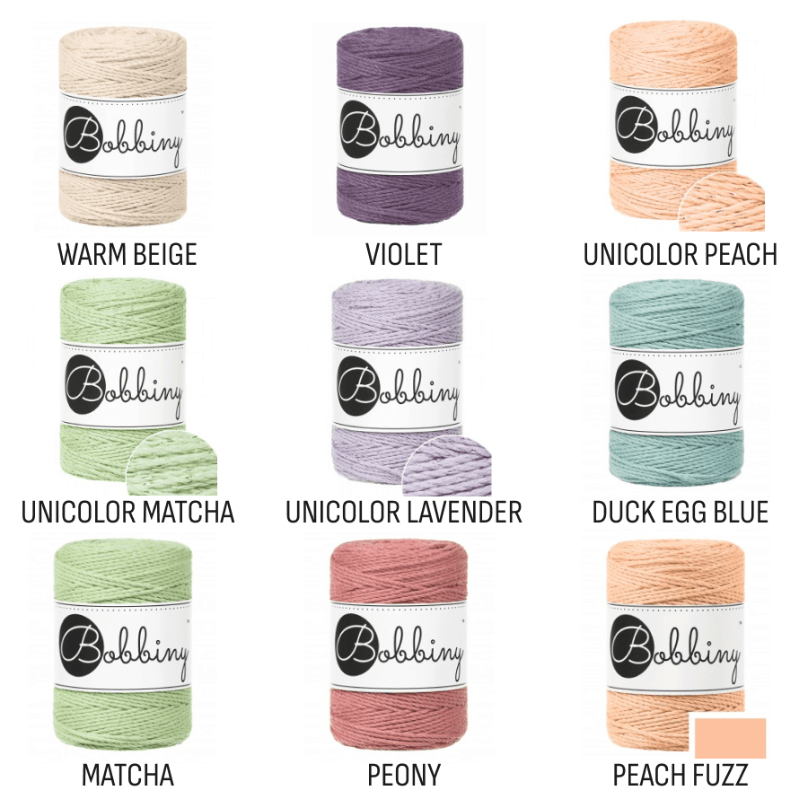 Bobbiny MACRAME ROPES 3PLY 1,5MM Aloe Baby | Knitting yarn shop / dzijas veikals