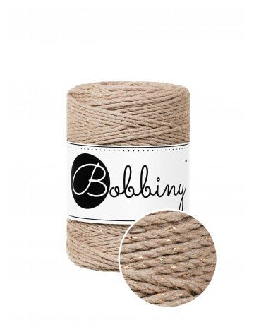 Bobbiny MACRAME ROPES 3PLY 1,5MM Golden Sand | Knitting yarn shop / dzijas veikals