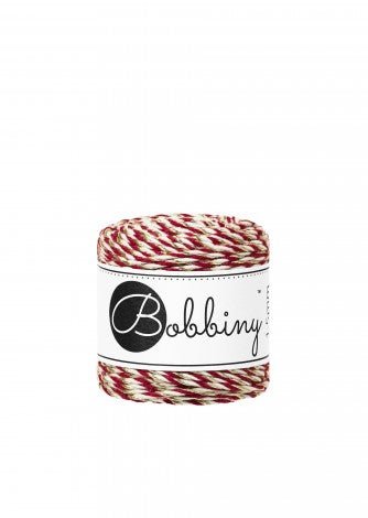 Bobbiny MACRAME ROPES 3PLY 1,5MM Holiday Red | Knitting yarn shop / dzijas veikals