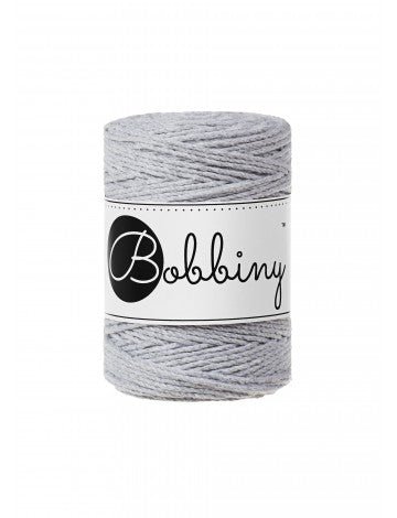 Bobbiny MACRAME ROPES 3PLY 1,5MM Light Grey Baby | Knitting yarn shop / dzijas veikals