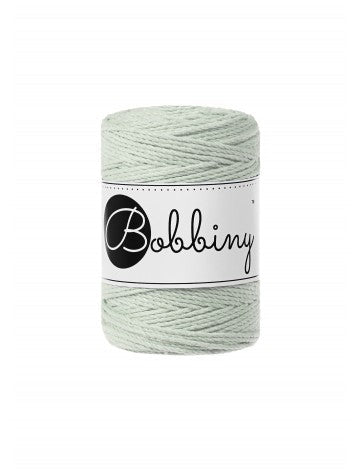 Bobbiny MACRAME ROPES 3PLY 1,5MM Milky Green | Knitting yarn shop / dzijas veikals