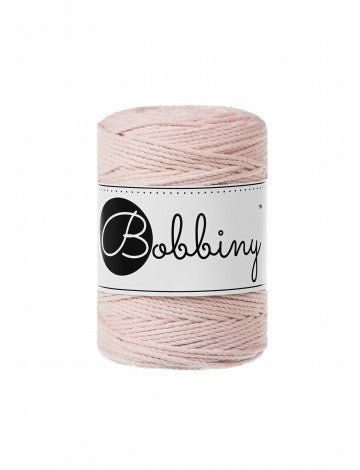 Bobbiny MACRAME ROPES 3PLY 1,5MM Pastel Pink | Knitting yarn shop / dzijas veikals