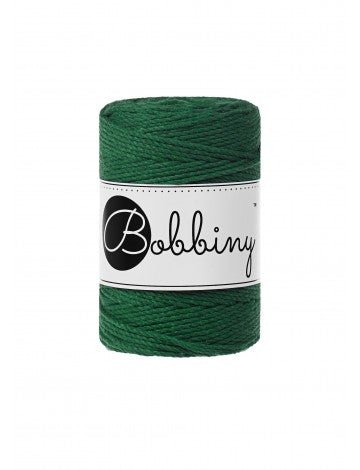 Bobbiny MACRAME ROPES 3PLY 1,5MM Pine Green Baby | Knitting yarn shop / dzijas veikals