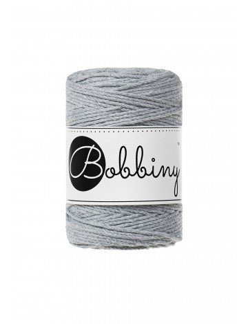 Bobbiny MACRAME ROPES 3PLY 1,5MM Silver Baby | Knitting yarn shop / dzijas veikals