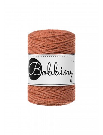 Bobbiny MACRAME ROPES 3PLY 1,5MM Terracotta Baby | Knitting yarn shop / dzijas veikals