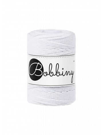 Bobbiny MACRAME ROPES 3PLY 1,5MM White Baby | Knitting yarn shop / dzijas veikals