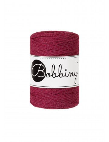 Bobbiny MACRAME ROPES 3PLY 1,5MM Wine Red | Knitting yarn shop / dzijas veikals