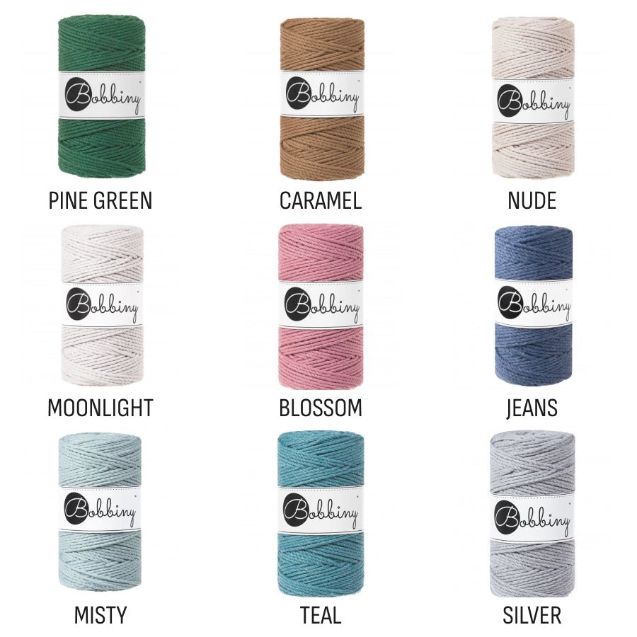 Bobbiny MACRAME ROPES 3PLY 3MM Aloe | Knitting yarn shop / dzijas veikals