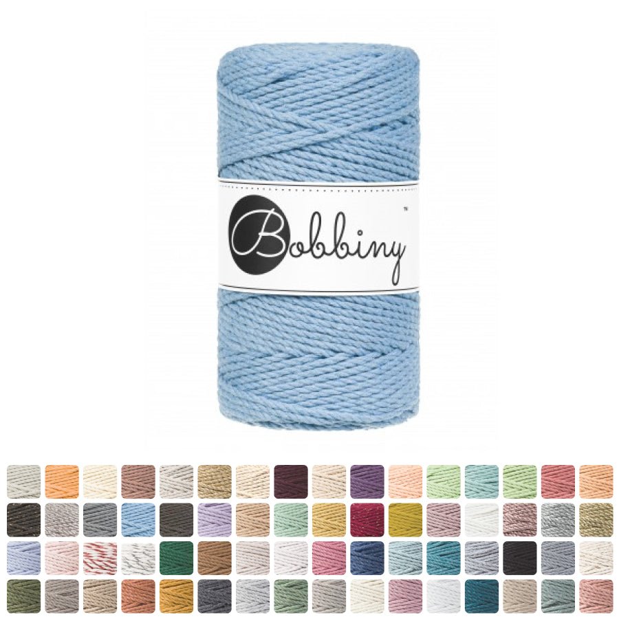 Bobbiny MACRAME ROPES 3PLY 3MM Aloe | Knitting yarn shop / dzijas veikals