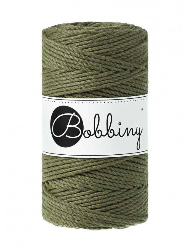 Bobbiny MACRAME ROPES 3PLY 3MM Avocado | Knitting yarn shop / dzijas veikals