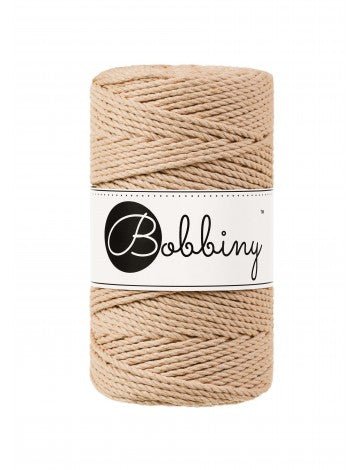 Bobbiny MACRAME ROPES 3PLY 3MM Biscuit | Knitting yarn shop / dzijas veikals