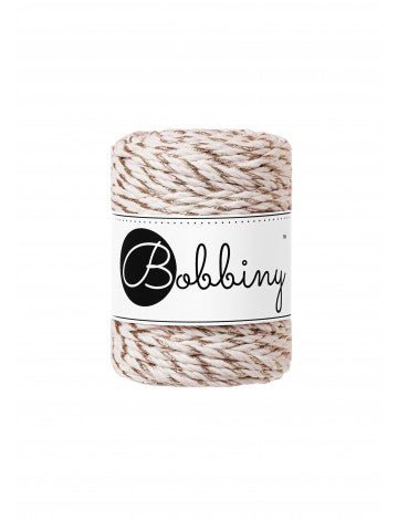 Bobbiny MACRAME ROPES 3PLY 3MM Champagne Twist | Knitting yarn shop / dzijas veikals