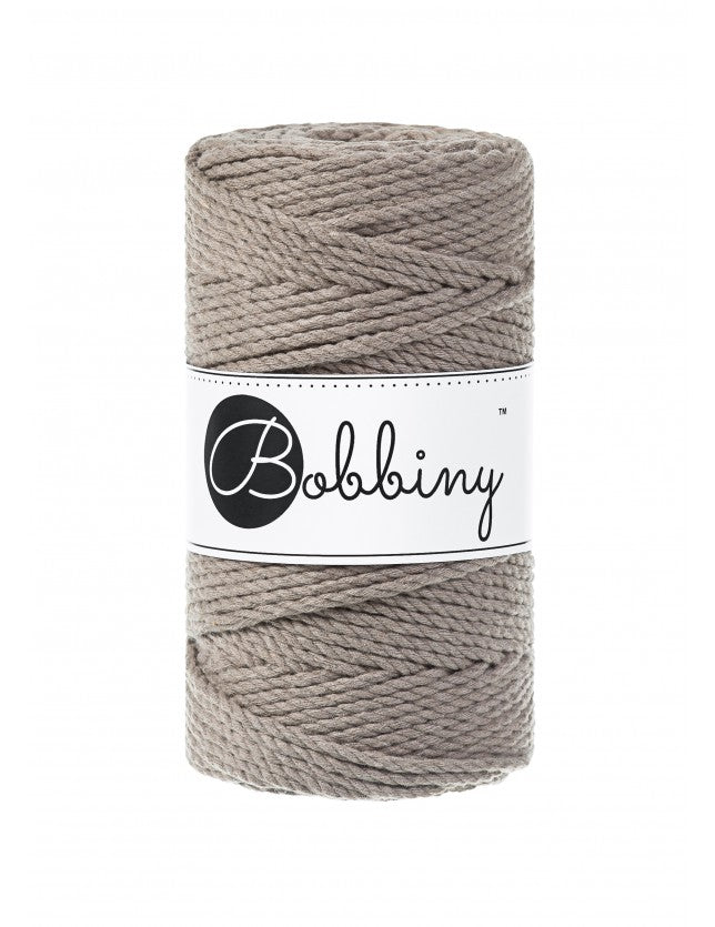 Bobbiny MACRAME ROPES 3PLY 3MM Coffee | Knitting yarn shop / dzijas veikals