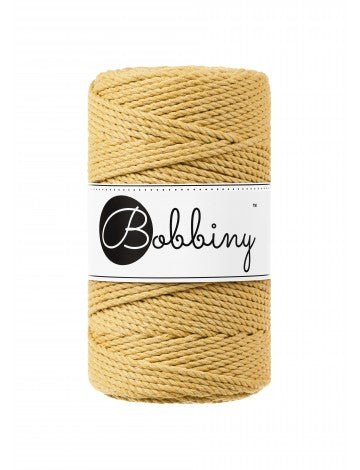 Bobbiny MACRAME ROPES 3PLY 3MM Honey | Knitting yarn shop / dzijas veikals