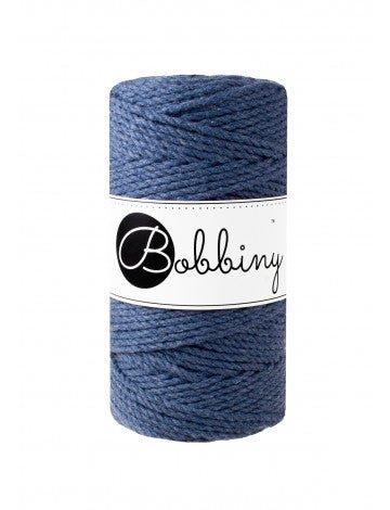 Bobbiny MACRAME ROPES 3PLY 3MM Jeans | Knitting yarn shop / dzijas veikals