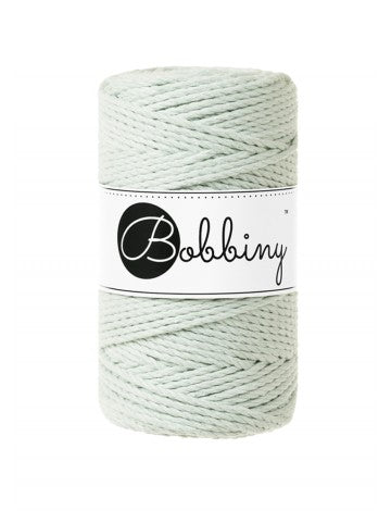 Bobbiny MACRAME ROPES 3PLY 3MM Milky Green | Knitting yarn shop / dzijas veikals