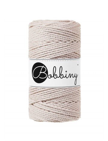 Bobbiny MACRAME ROPES 3PLY 3MM Nude | Knitting yarn shop / dzijas veikals