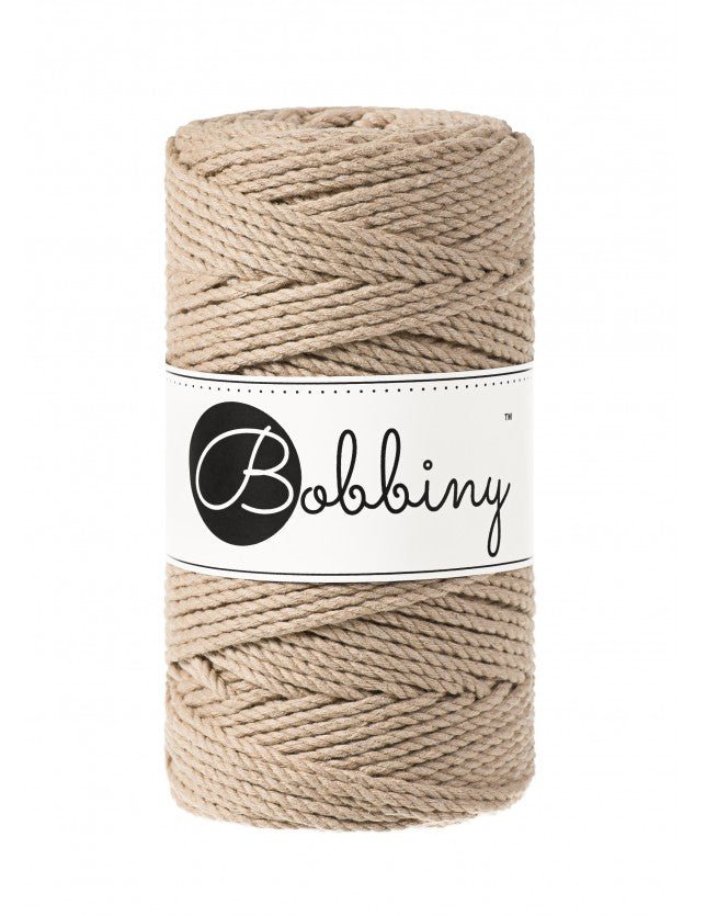 Bobbiny MACRAME ROPES 3PLY 3MM Sand | Knitting yarn shop / dzijas veikals
