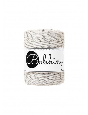 Bobbiny MACRAME ROPES 3PLY 3MM Silver Twist | Knitting yarn shop / dzijas veikals