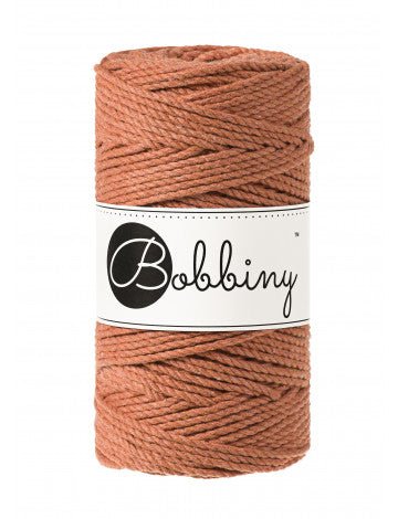 Bobbiny MACRAME ROPES 3PLY 3MM Terracotta | Knitting yarn shop / dzijas veikals