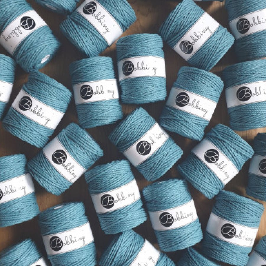 Bobbiny MACRAME ROPES 3PLY 5MM Aloe | Knitting yarn shop / dzijas veikals