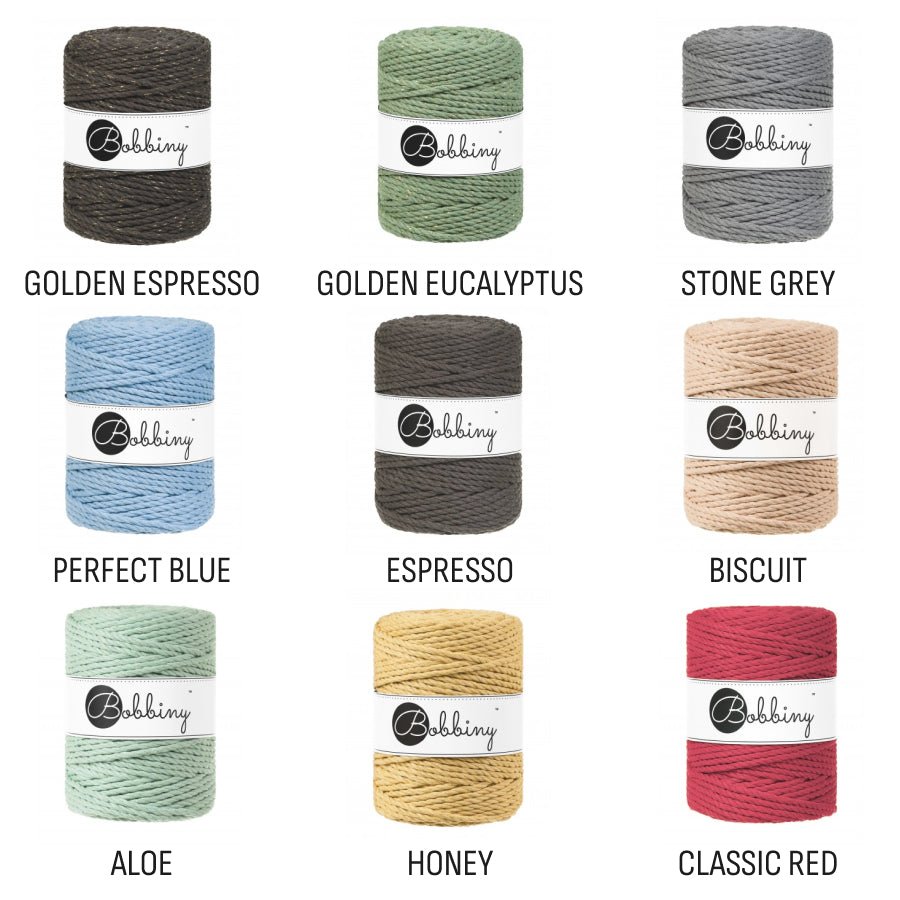 Bobbiny MACRAME ROPES 3PLY 5MM Aloe | Knitting yarn shop / dzijas veikals