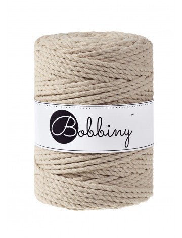 Bobbiny MACRAME ROPES 3PLY 5MM Beige | Knitting yarn shop / dzijas veikals