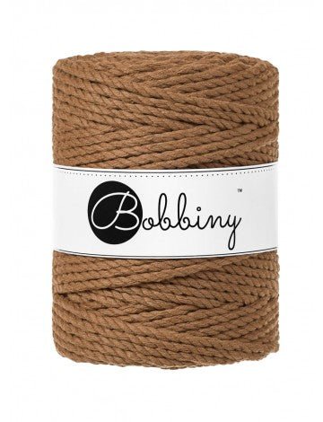 Bobbiny MACRAME ROPES 3PLY 5MM Caramel | Knitting yarn shop / dzijas veikals