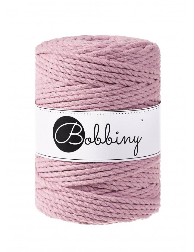 Bobbiny MACRAME ROPES 3PLY 5MM Dusty Pink | Knitting yarn shop / dzijas veikals