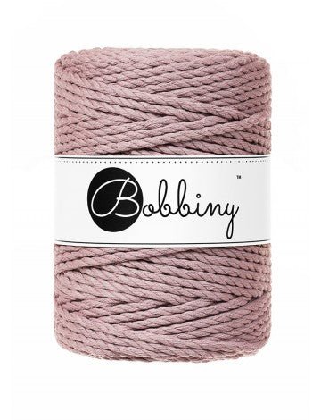 Bobbiny MACRAME ROPES 3PLY 5MM Mauve | Knitting yarn shop / dzijas veikals