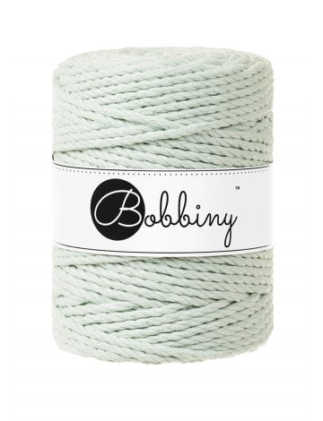 Bobbiny MACRAME ROPES 3PLY 5MM Milky Green | Knitting yarn shop / dzijas veikals