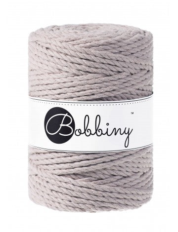 Bobbiny MACRAME ROPES 3PLY 5MM Pearl | Knitting yarn shop / dzijas veikals