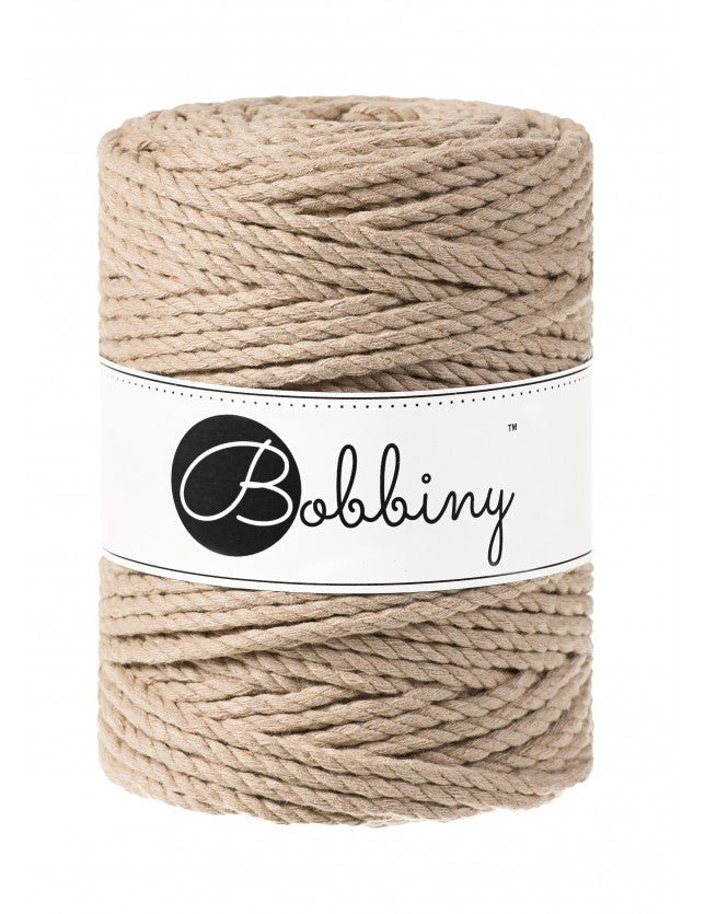 Bobbiny MACRAME ROPES 3PLY 5MM Sand | Knitting yarn shop / dzijas veikals