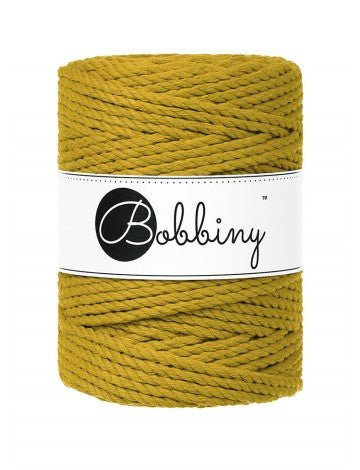 Bobbiny MACRAME ROPES 3PLY 5MM Spicy Yellow | Knitting yarn shop / dzijas veikals