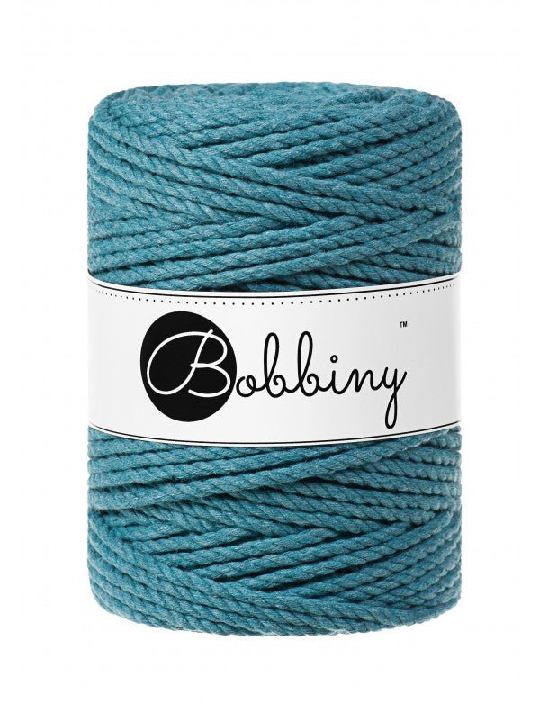 Bobbiny MACRAME ROPES 3PLY 5MM Teal | Knitting yarn shop / dzijas veikals