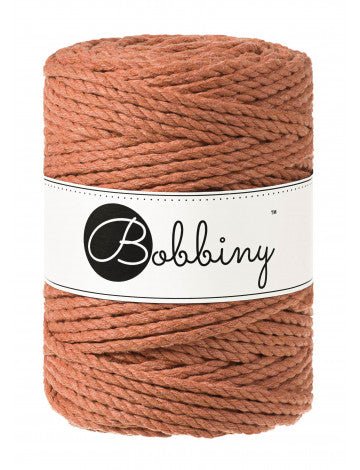 Bobbiny MACRAME ROPES 3PLY 5MM Terracotta | Knitting yarn shop / dzijas veikals