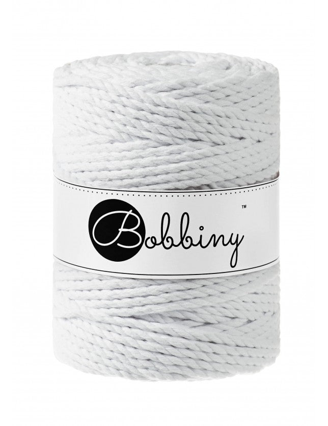 Bobbiny MACRAME ROPES 3PLY 5MM White | Knitting yarn shop / dzijas veikals