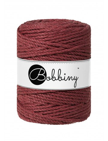 Bobbiny MACRAME ROPES 3PLY 5MM Wild Rose | Knitting yarn shop / dzijas veikals