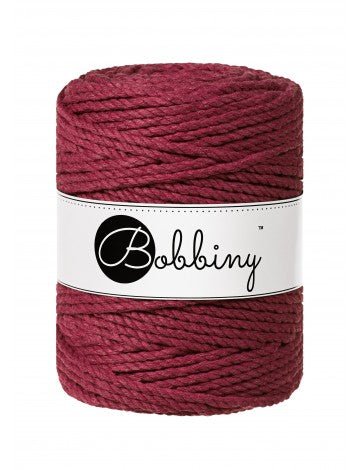 Bobbiny MACRAME ROPES 3PLY 5MM Wine Red | Knitting yarn shop / dzijas veikals